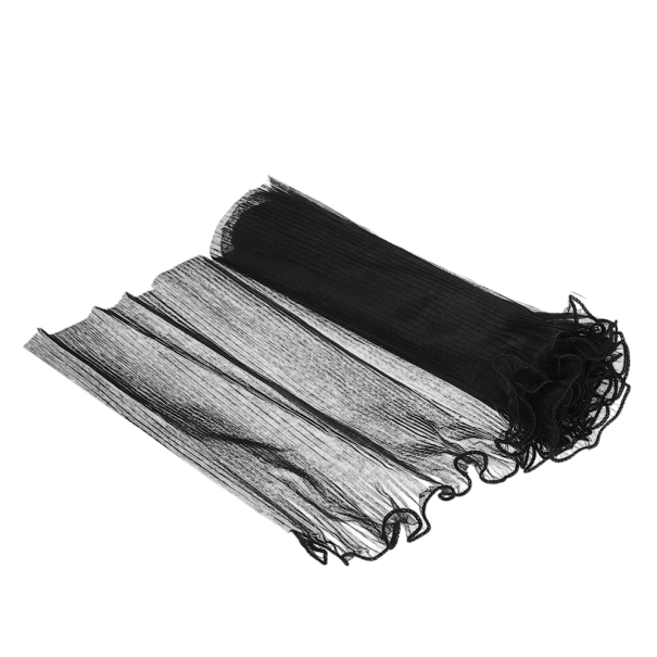 Dekorativt papper 4 m x 28 cm Vågigt nät för dekoration Blomsterpackning Kreativ skapelse Dekoration för bröllop och födelsedagar svart