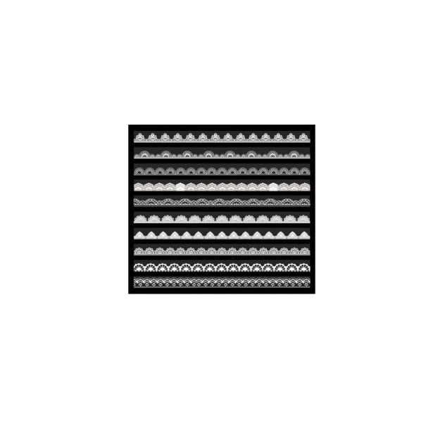 Vit dekorativ spetsband 10×150 mm Fina eleganta spetsmönster Sats med självhäftande band för detaljerade kreativa dekorationer 1