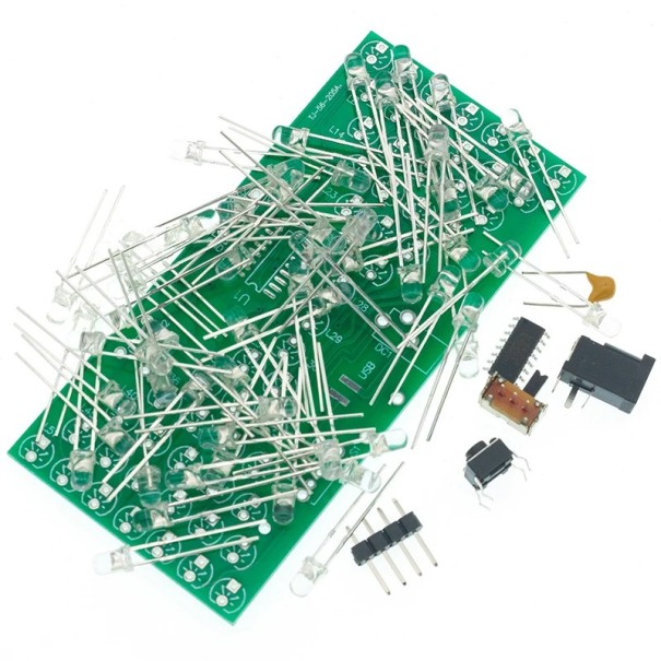 Elektroniska timglas 5 V 84 x 40 mm Byggsats med dubbelsidig LED-kort med 57 dioder för ljusdekorationseffekt 1