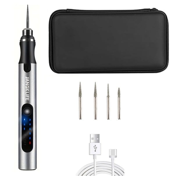 Set för trådlös gravyrpenna USB 3 hastigheter Precis borrning slipning polering Trä metall glas 1