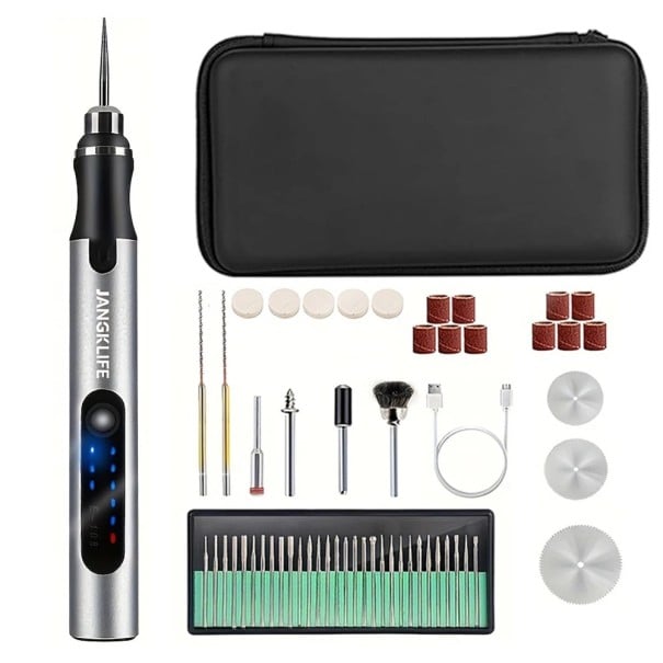 Set för trådlös gravyrpenna USB 3 hastigheter Set med tillbehör för borrning, slipning, polering, graveringsarbete 1