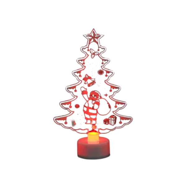 LED mini ljus 15 x 8,8 cm Julgran Färgglad blinkande lampa med knappcellsbatteri Juldekoration Fest 1