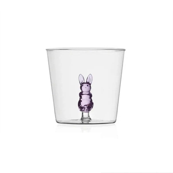 3D glas 200 ml 8,5 x 8 cm med kaninmotiv Original dekorativt glas för drycker för vardagligt bruk 1