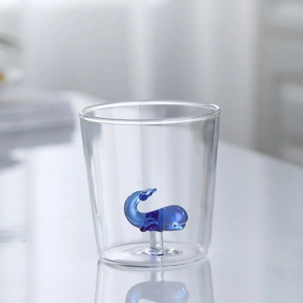3D glas 200 ml 8,5 x 8 cm med valmotiv Original dekorativt dricksglas för dagligt bruk 1