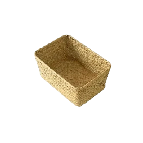 Flätad förvaringskorg 6 x 11 x 15 cm Liten dekorativ organisatör för småsaker kosmetik tillbehör för hemmet 1