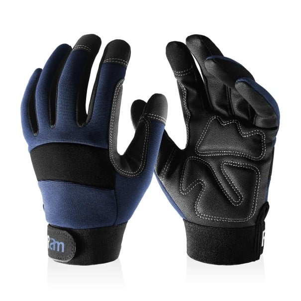 Arbets手skar Unisex Storlek universell Touch skyddshandskar med PU-läder Hållbara handskar för arbete S