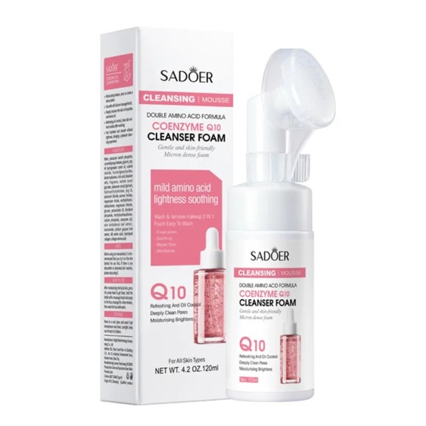 Mousse nettoyante pour le visage 120 ml Coenzyme Q10 Soin éclaircissant et lissant pour un lavage quotidien 1
