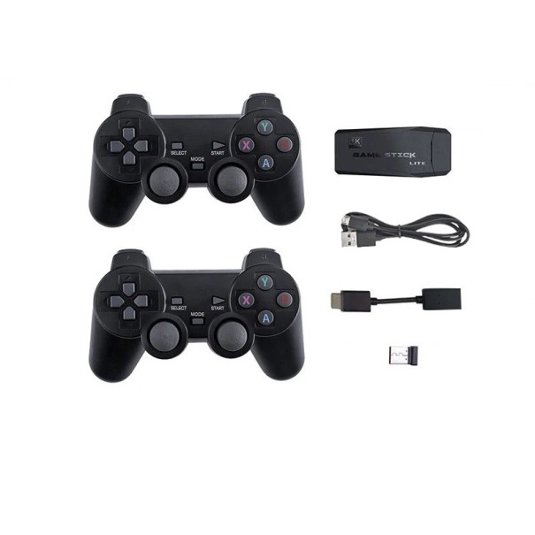 4K HDMI retro spelkonsol till TV 64 GB/128 GB 20 000/41 000 spel 2x trådlös kontrollant USB strömförsörjning 1