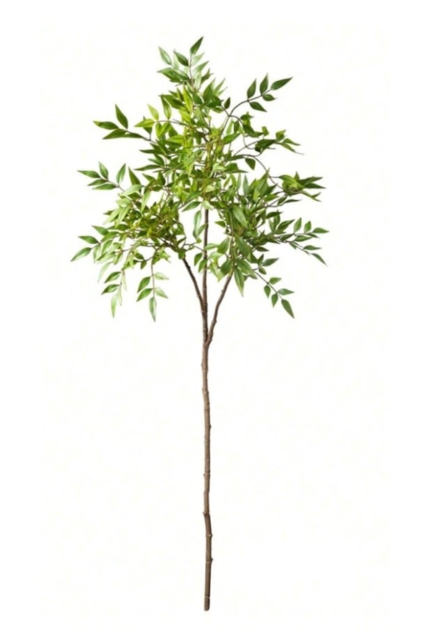 Konstgjord nandina hemma träd 140 cm dekorativ växt med 3 grenar för hem, kontor och modern inredning 1