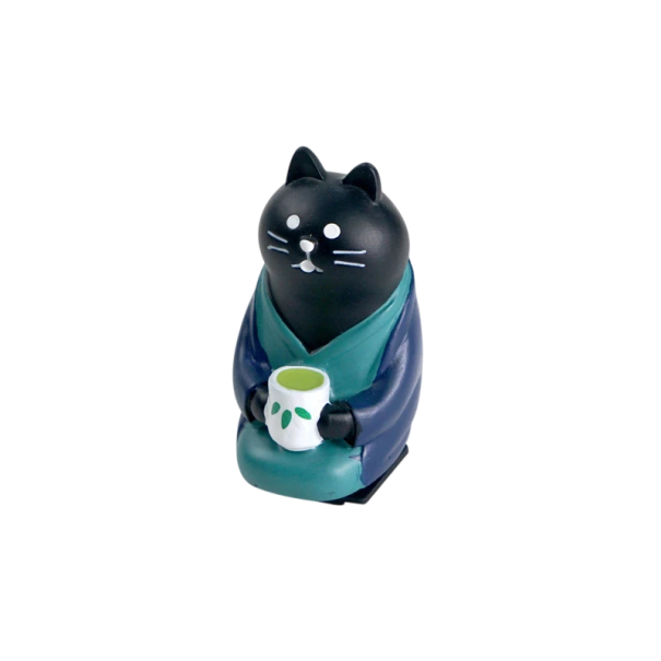 Kamera blixtskydd 2,41 x 4,76 x 2,69 cm Motiv av sittande katt med te Dekorativt skydd för blixtsko 1
