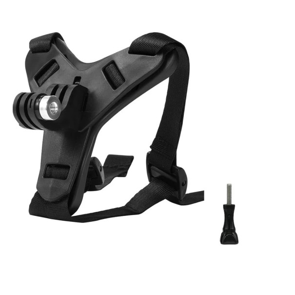 Sats för hakfäste för motorcykelhjälm Universell storlek Remfäste med J-hook för GoPro DJI Insta360 1
