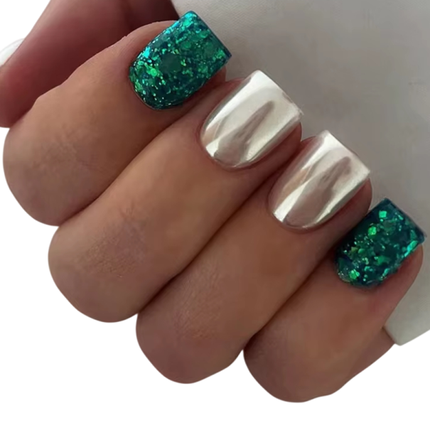 Professionella konstnaglar för hemmanikyr 24 st Fyrkantig design Precist nagelkonst med ett välvårdat utseende 1