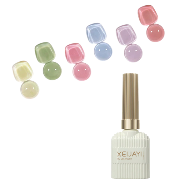 Ensemble de vernis à ongles en gel 6 pcs 15 ml UV LED Fini semi-transparent Pour manucure à domicile et en salon Décoration des ongles 1