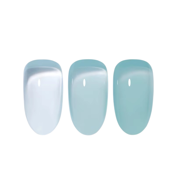 Vernis gel UV LED jelly 15 ml Manucure colorée transparente avec superposition Aspect naturel Séchage rapide Durée de vie 40–45 jours 1