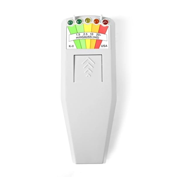 Elektromagnetisk strålningsdetektor 143 × 53 × 29 mm Bärbar EMF mätare för magnetfält 5LED vit