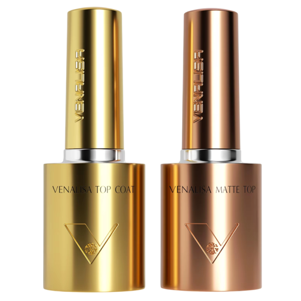 Ensemble de vernis à ongles UV top coat brillant et mat 2×10 ml sans HEMA TPO Composition écologique LED et UV lampes 1