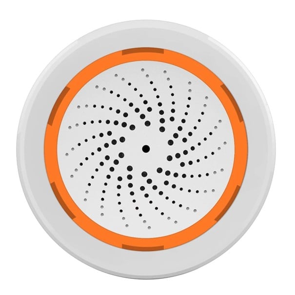 Smart trådlös siren med ljusvarning 90 dB 68 × 68 × 33 mm Styrning via app för hemlarm 1