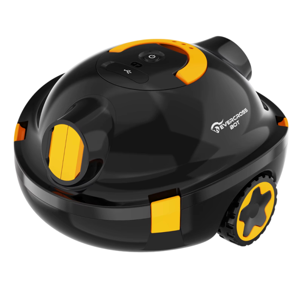 Poolrobot 120 m² Trådlös bottenrengörare 100 min filter 180 μm batteri 2550 mAh IPX8 självkörning svart