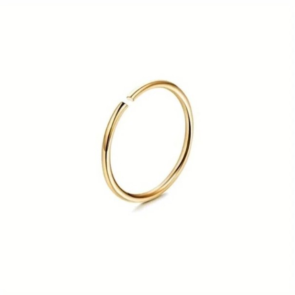 Cirkulär piercing 0,8 x 8 mm Guld av kirurgisk rostfritt stål Minimalistisk ring fin accessoar för vardagligt bruk 1
