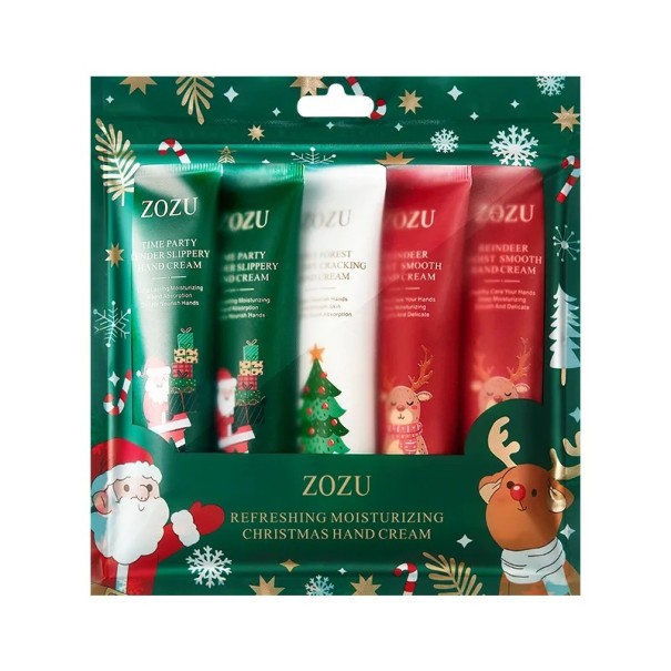 Ensemble de crèmes pour les mains 5 pcs 30 g Collection de cadeaux de Noël de crèmes hydratantes au parfum agréable à absorption rapide 1