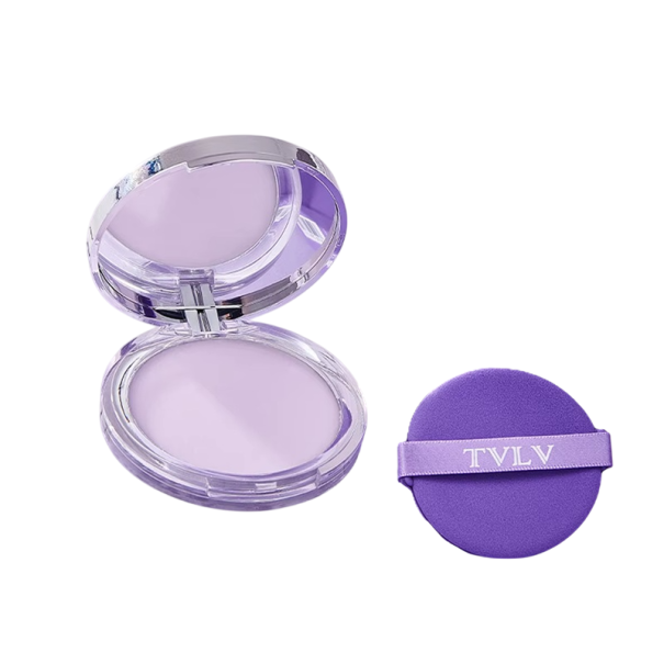 Pressad puder lila vattenfast krämig makeup Naturlig sammansättning Långvarig matt effekt För alla hudtyper 1