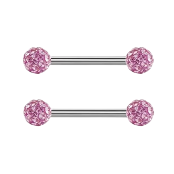 Eleganta glänsande bröstvårtsprydnader för kvinnor och tjejer Fin kroppssmycke med slät design Piercing 1,6 mm 1