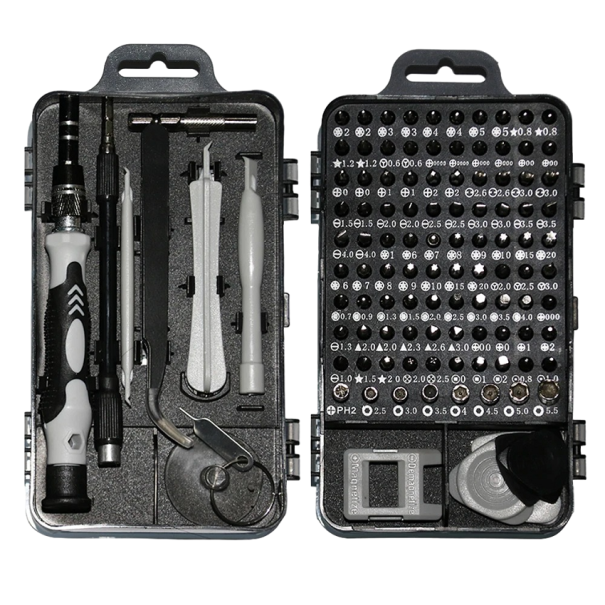 115 Piece Multifunction Screwdriver Set Screwdrivers for Electronics and Phone Repairs Professional Set for Phone, PC and Electronics Repair black