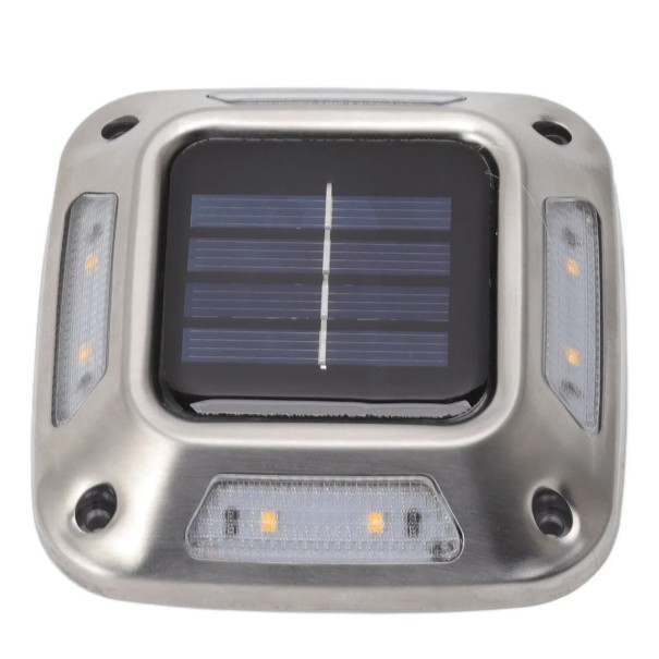 Solärt mark- och väggmonterat LED-ljus IP65 9,3 x 9,3 x 2,5 cm Vit kropp Trädgårdsljus för vägg och mark Kallvit 1