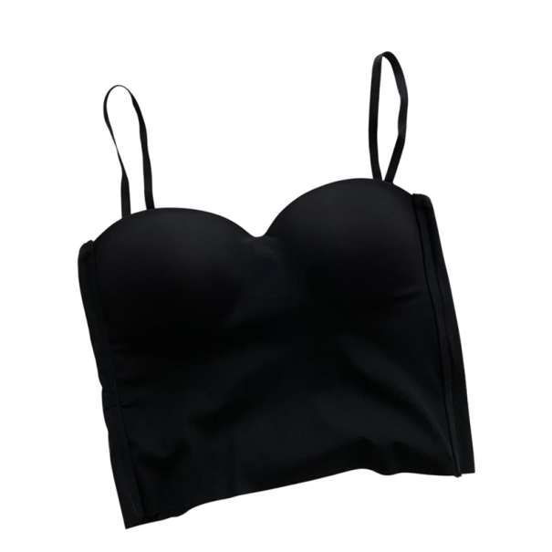 Dámske tielko Univerzálna veľkosť Jednofarebné Tenké ramienka Výstrih do O Materiál polyester bavlna Základný top čierna