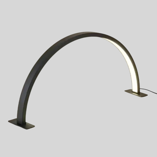 LED skrivebordslampe New Moon 39 x 21,5 cm USB halvmåne 180° 364 LED dæmpbar jævnt lys til negle og vipper sort