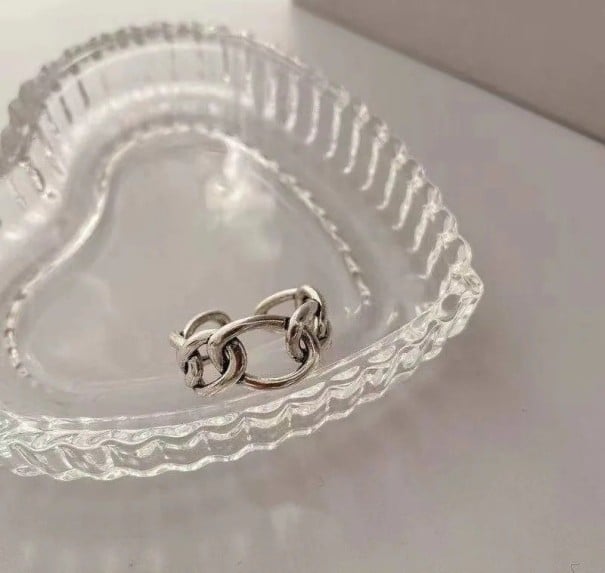 Stříbrný unisex prstýnek nastavitelný velikost jemný design univerzální pro muže i ženy kvalitní stříbro moderní šperk 1