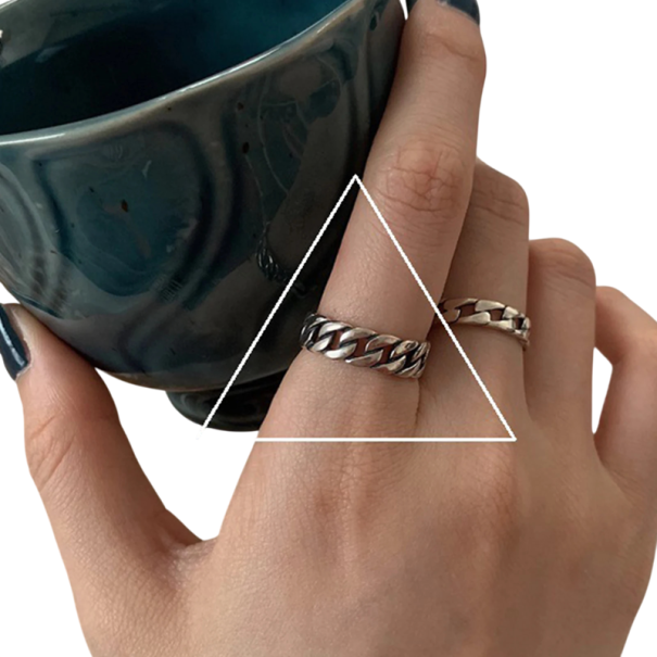 Stříbrný unisex prstýnek bižuterie nastavitelná velikost pro každodenní nošení moderní design 1