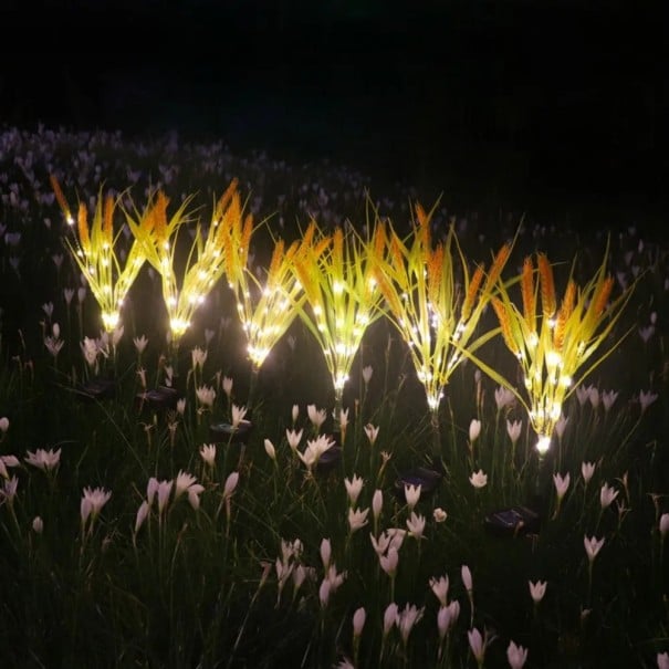 Solární LED tráva 88 cm s 1,2V solárním panelem pro zahrady, dvory a parky 1