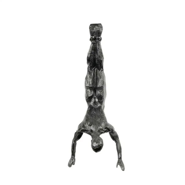 Resinfigur 6,5 x 20,5 cm Man i handstående Dekorativ figur för inredning eller som samlarfigur 1