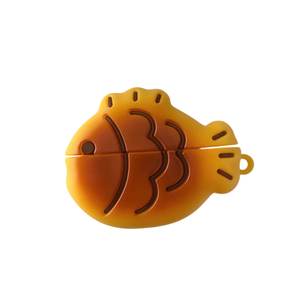 Zvířecí rybí silikonové ochranné pouzdro pro AirPods 3 3D motiv ryba kreslený design silikonové pouzdro pro sluchátka s přístupem k portům 1
