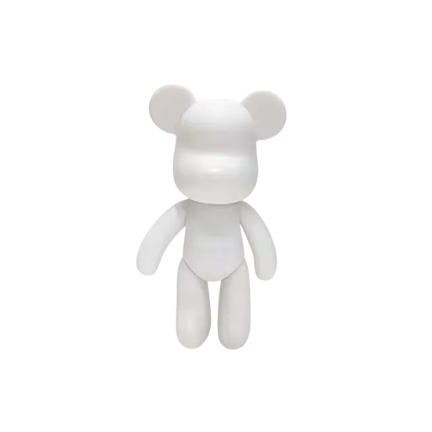 Stor dekorativ björn att måla 34 x 9 cm DIY figur figur av harts för färggjutning Kreativ pouring art modern inredningsdekoration 1