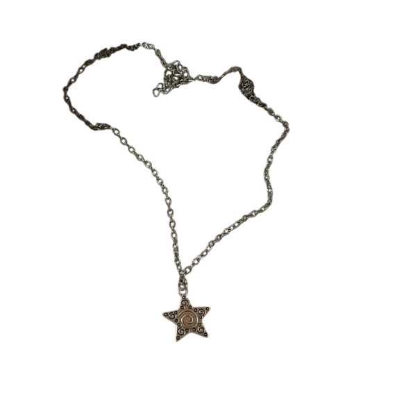 Choker pentru femei din oțel inoxidabil cu lungime ajustabilă Pendentiv stea Colier versatil combinabil 1