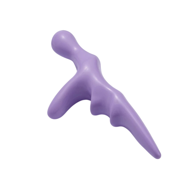 Outil de massage pour soulager la tension musculaire, design ergonomique, plastique ABS, couleur violette, adapté aux pieds, mains et corps 1