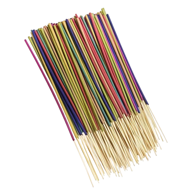 Aromaterapi flerfärgade doftpinnar 22 cm med doft av vit salvia, lavendel, ros, citrongräs och jasmin 1