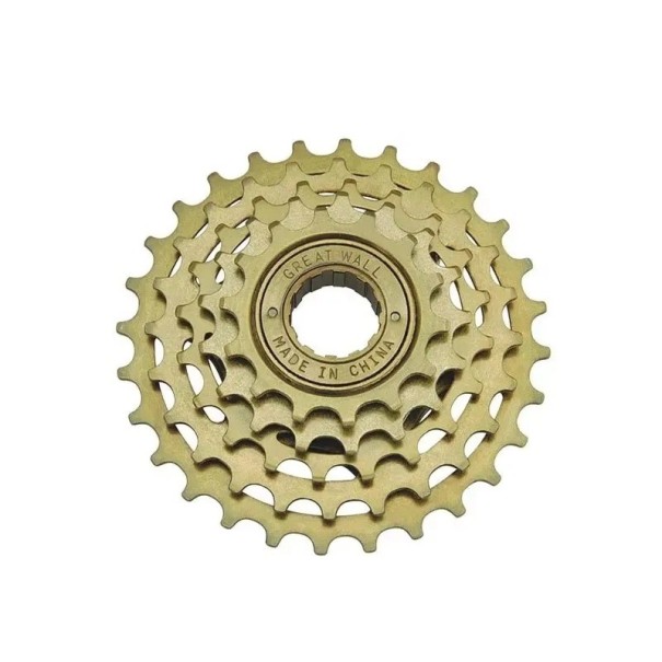 5-växlad friläggare 14-28T, utan positionering, för MTB och landsvägscyklar, 34mm invändig gänga, rostfritt stål 1