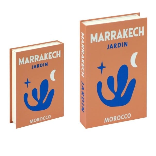 Falsk bok dekorativ Marrakech Jardin Oöppningsbar bok stilren dekoration Marockansk design 1