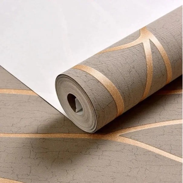 Tapetă textilă netesută 53 cm x 20 m PVC rezistentă la apă, lavabilă, rolă de decorare a peretelui 1