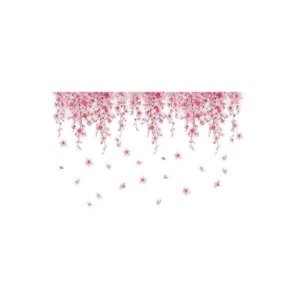 Wandaufkleber 88 x 52 cm PVC dekorativer Aufkleber Kirschblüte selbstklebende Wanddekoration für das Interieur 1