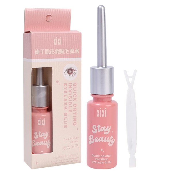 Snabbtorkande lim för fransar 5 ml Transparent osynlig fästning Långvarig fixering Applikator ingår 1