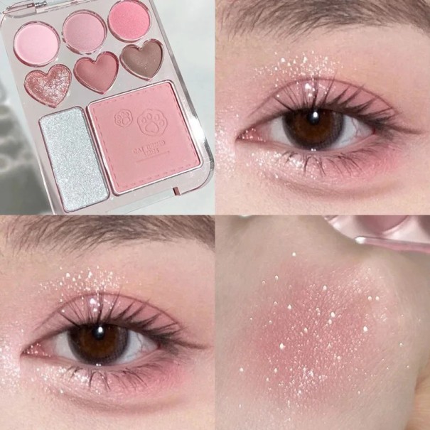 Paletka očních stínů 8 barev 9,4 g Matný lesklý třpytivý finiš Voděodolné dlouhotrvající oční stíny Rozjasňující makeup 1