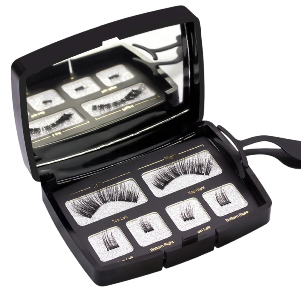 Cils magnétiques artificiels 15 x 29 mm Ensemble de luxe 3D apparence naturelle Cils magnétiques réutilisables pour une application facile 1