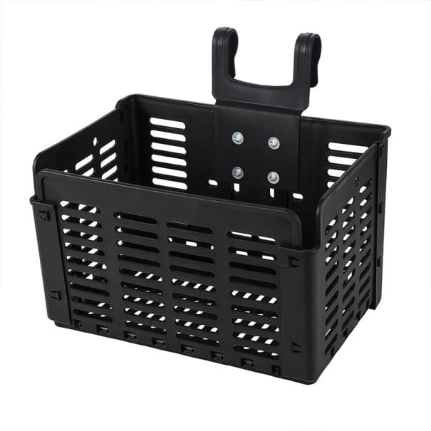 Skládací košík na kolo 31,5 x 22,5 x 20,5 cm PP materiál Lehký plastový cyklistický košík Úložný box na řídítka 1