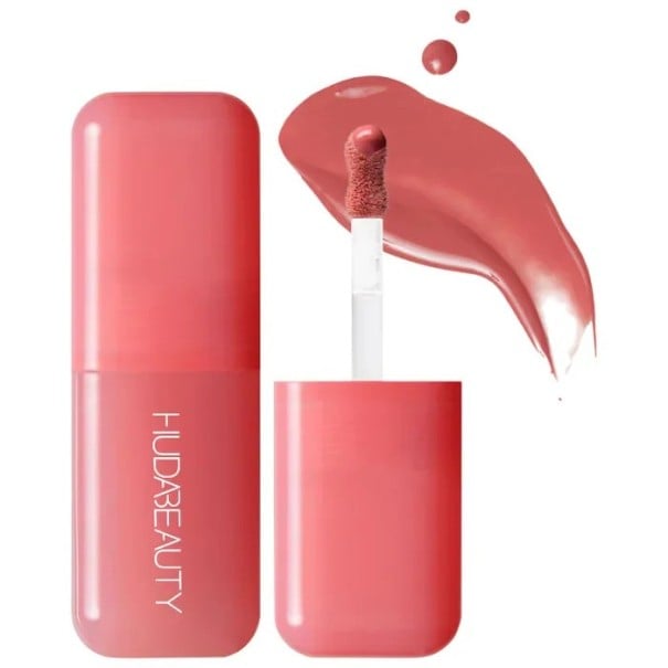 Lätt flytande rouge för kinder och läppar Lagerpigment Strålande naturlig effekt Fuktgivande makeup rouge med applikator rosa