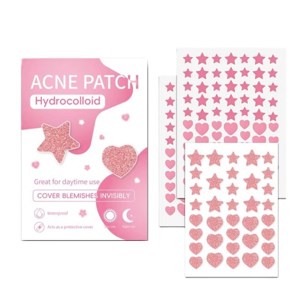 Ensemble de 156 pièces de Patches pour l'acné 6–10 heures Étanches Autocollants pour boutons Correcteur de visage Végans Sans cruauté 1
