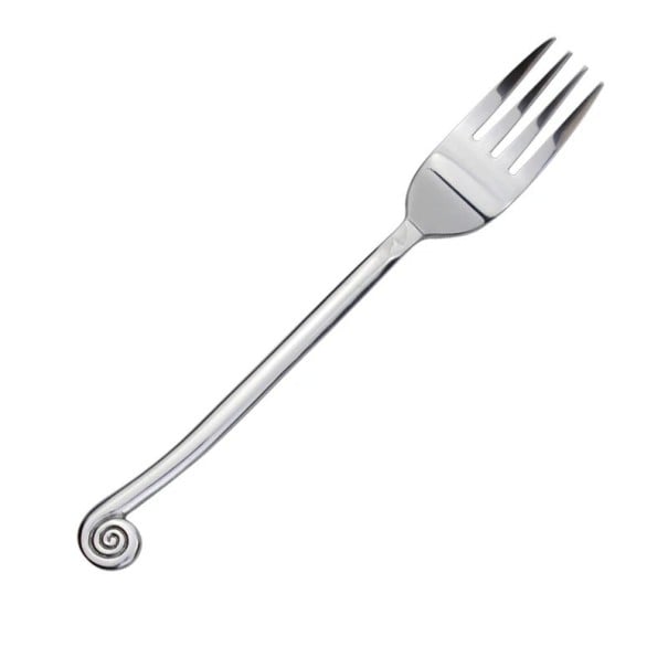 Tenedor de mesa de acero inoxidable Utensilio creativo con mango en forma de caracol Tenedor de diseño pulido para mesa de estilo en la cocina 1